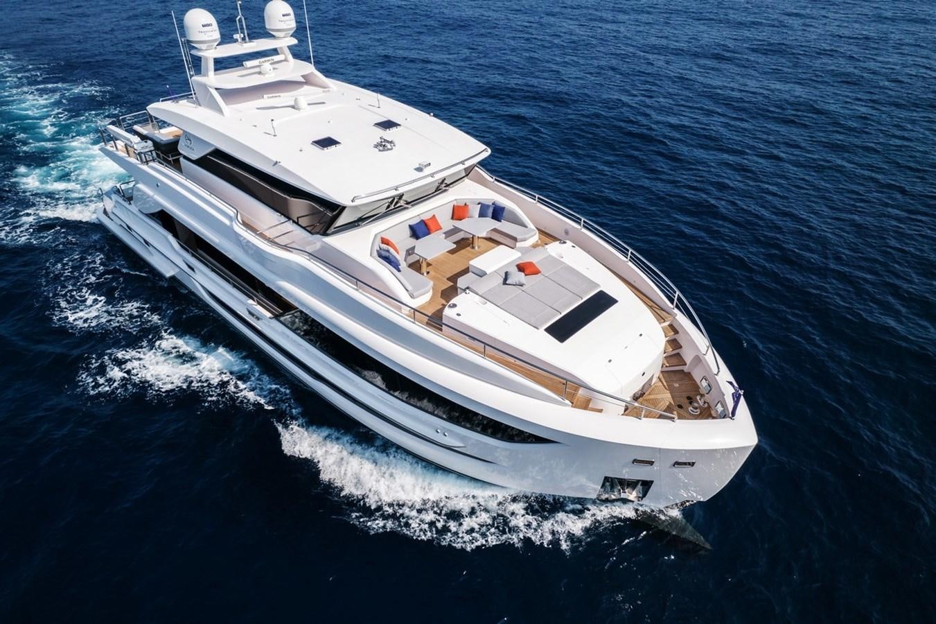 a ship on the water aboard HORIZON FD90/30 Yacht for Sale