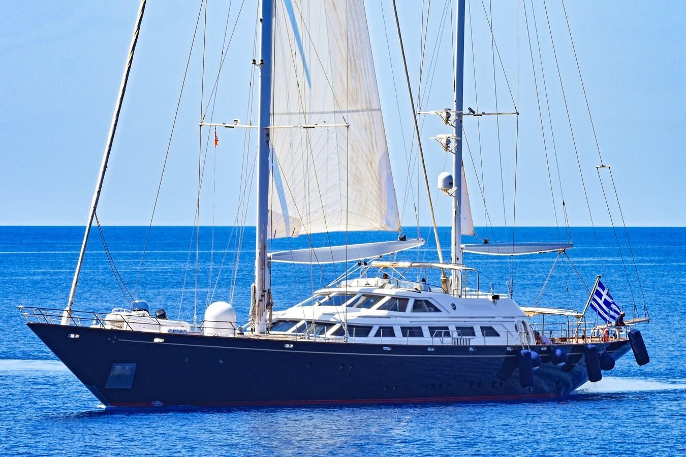 a boat on the water aboard TAMARITA Yacht for Charter