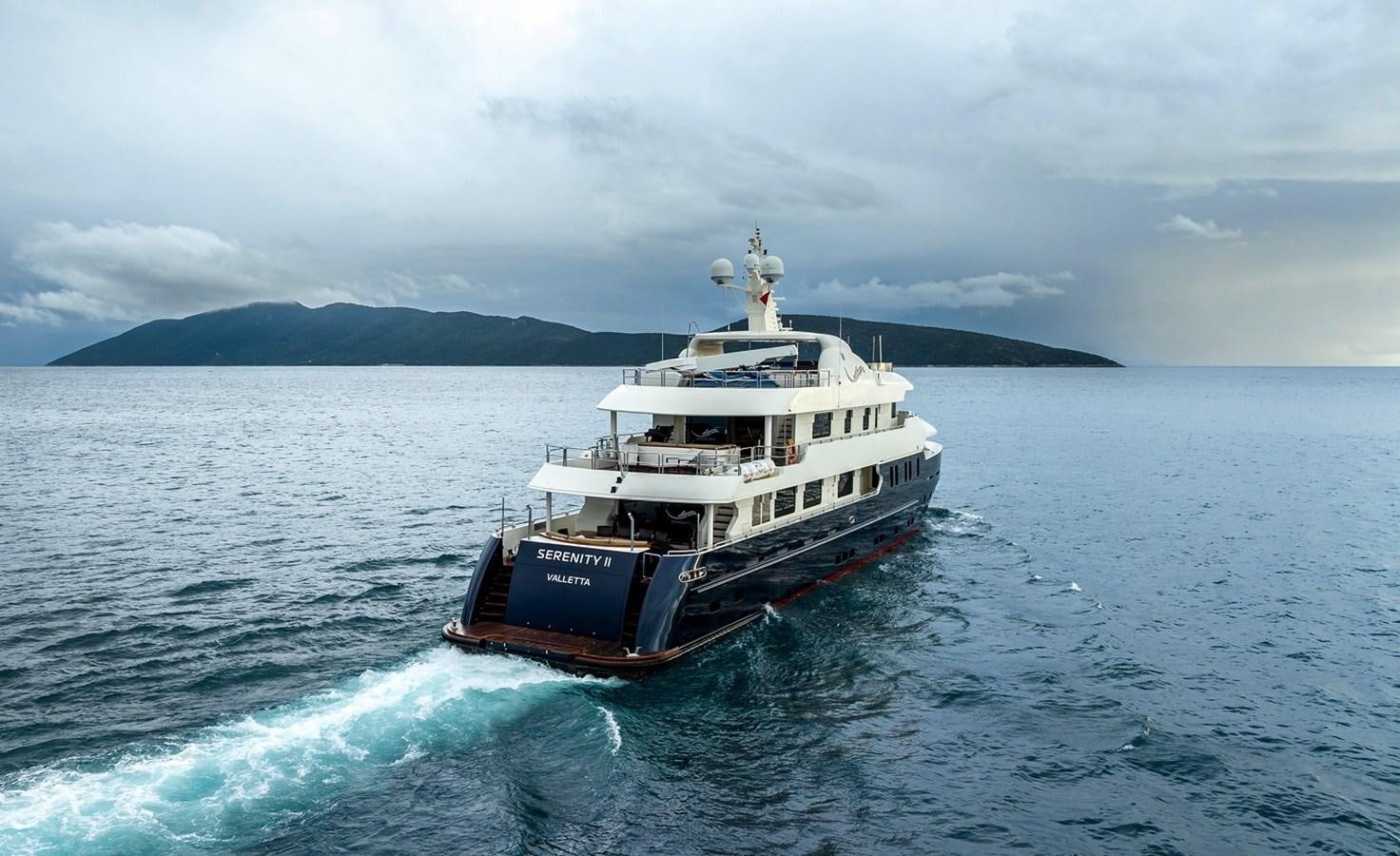 a boat on the water aboard SERENITY II Yacht for Sale