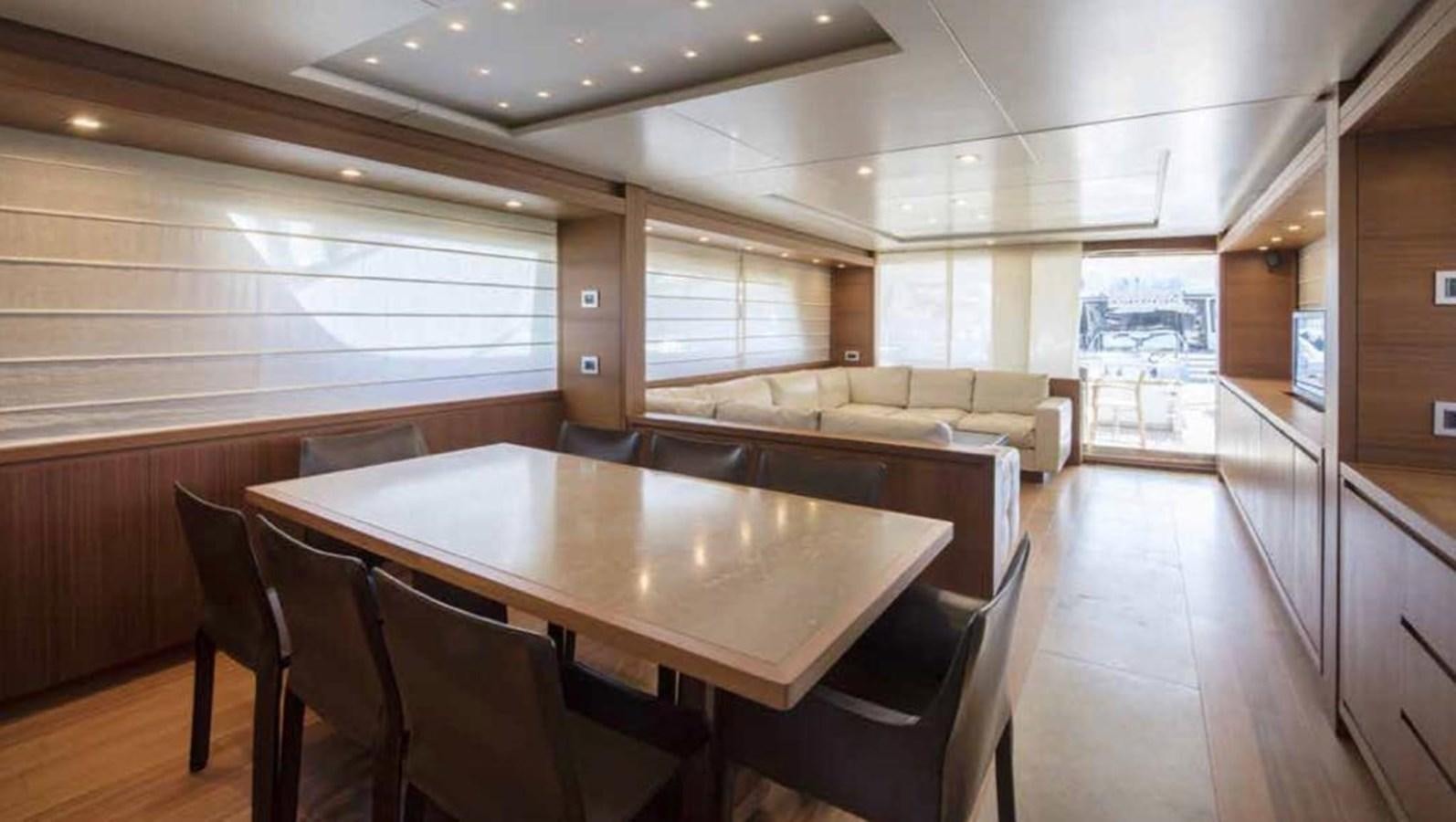 a large conference room with a table and chairs aboard MARIS STELLA Yacht for Sale