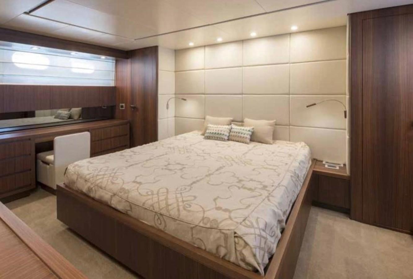 a bed in a room aboard MARIS STELLA Yacht for Sale