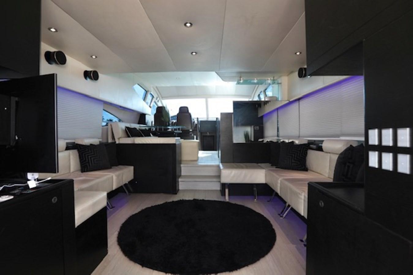 a room with a black rug aboard K3 Yacht for Sale