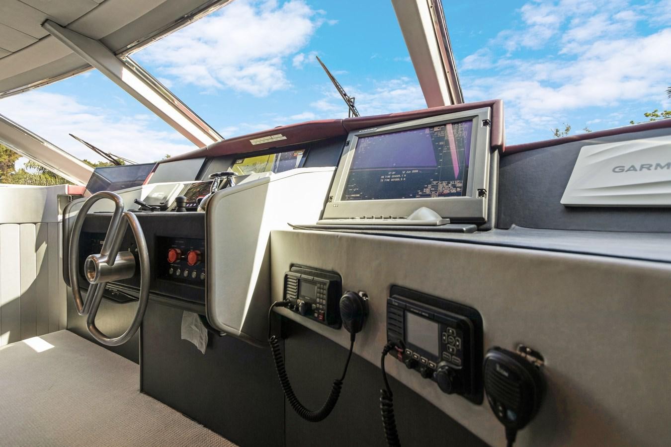 inside of a vehicle aboard MAC Yacht for Sale