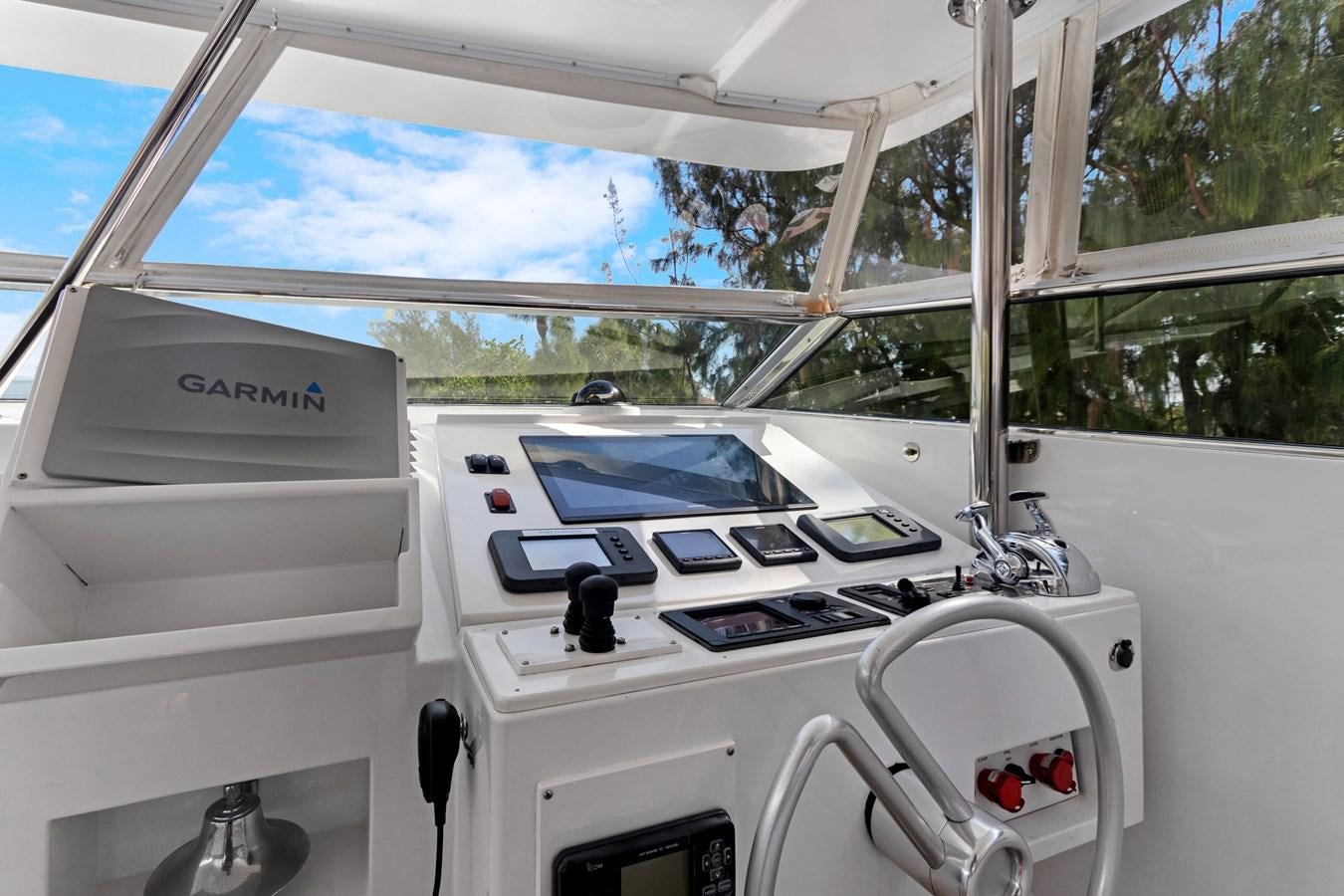 a white vehicle with a couple of white and black electronic devices on the front aboard MAC Yacht for Sale