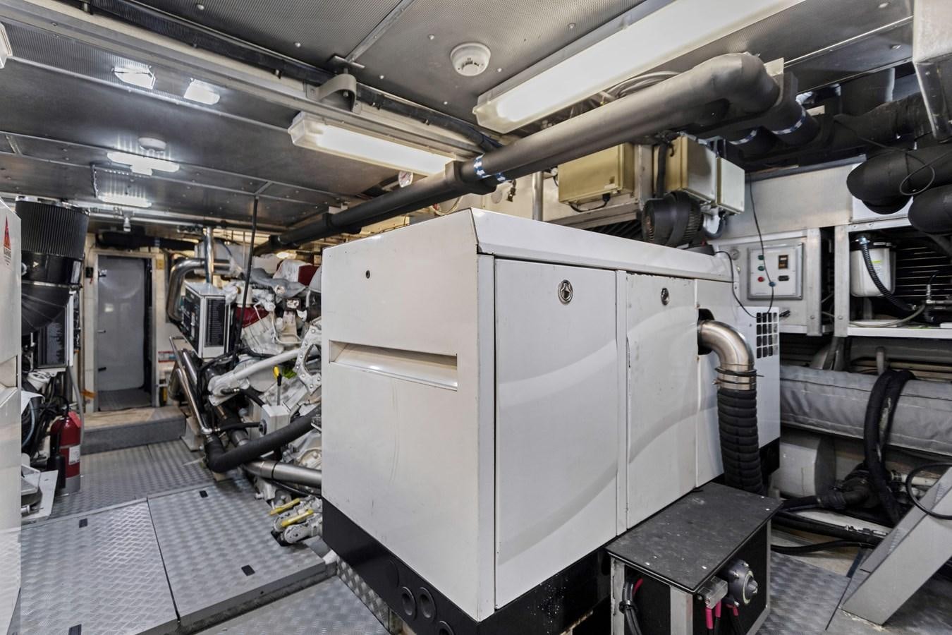 a large machine in a factory aboard MAC Yacht for Sale