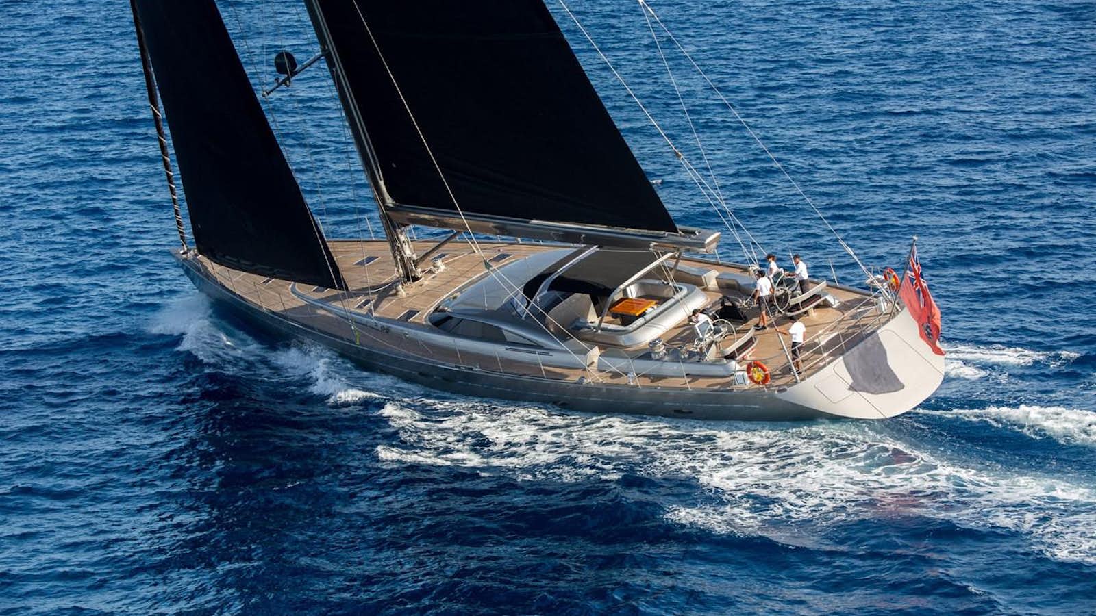 a sailboat on the water aboard SWAGGER Yacht for Sale