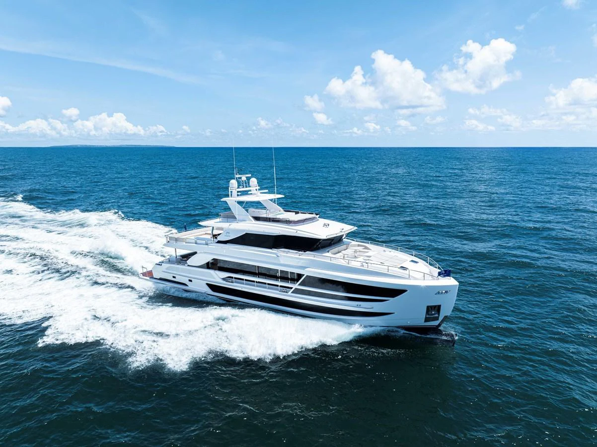 a boat on the water aboard HORIZON FD100/911 Yacht for Sale