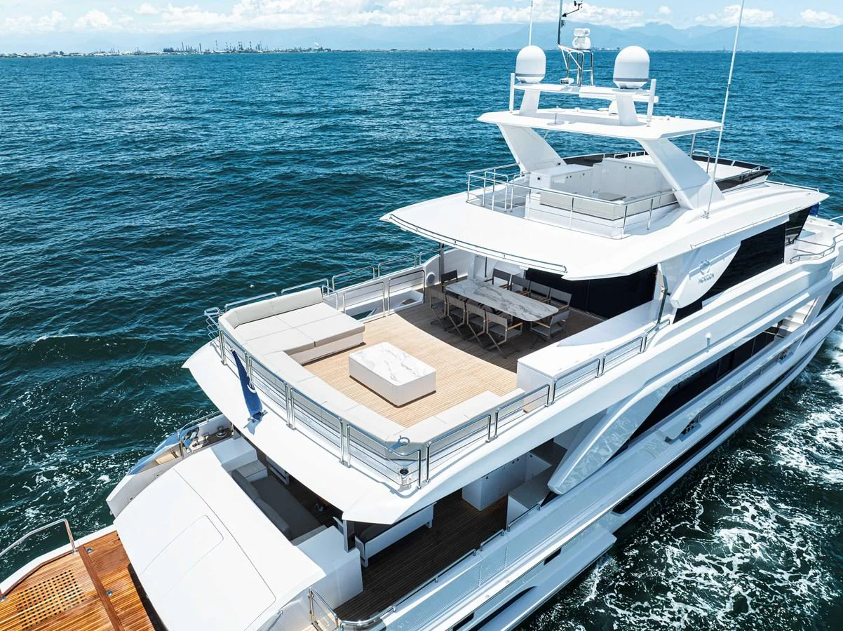 a boat on the water aboard HORIZON FD100/911 Yacht for Sale