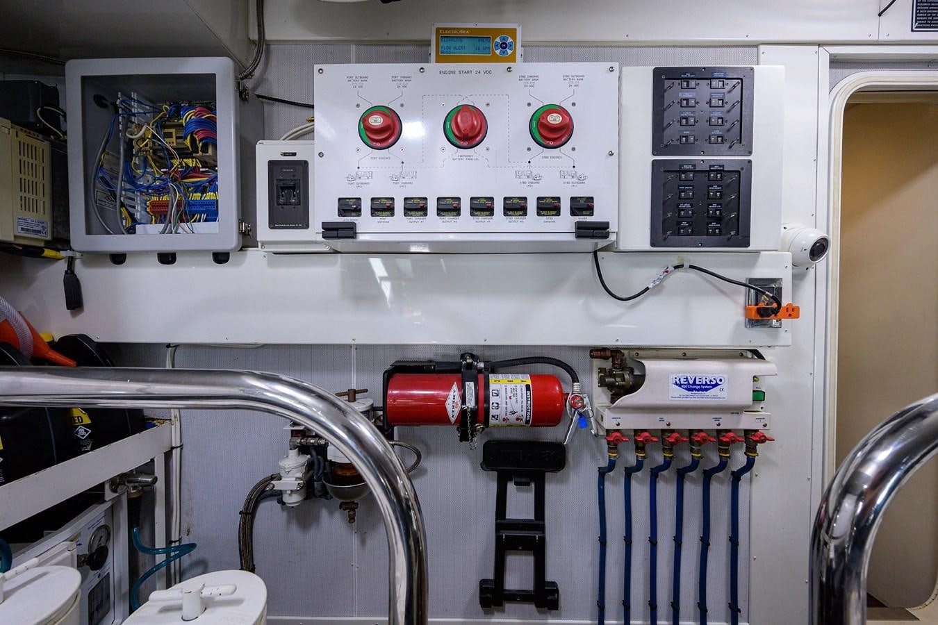 a machine with buttons and a screen aboard ALGORYTHM Yacht for Sale