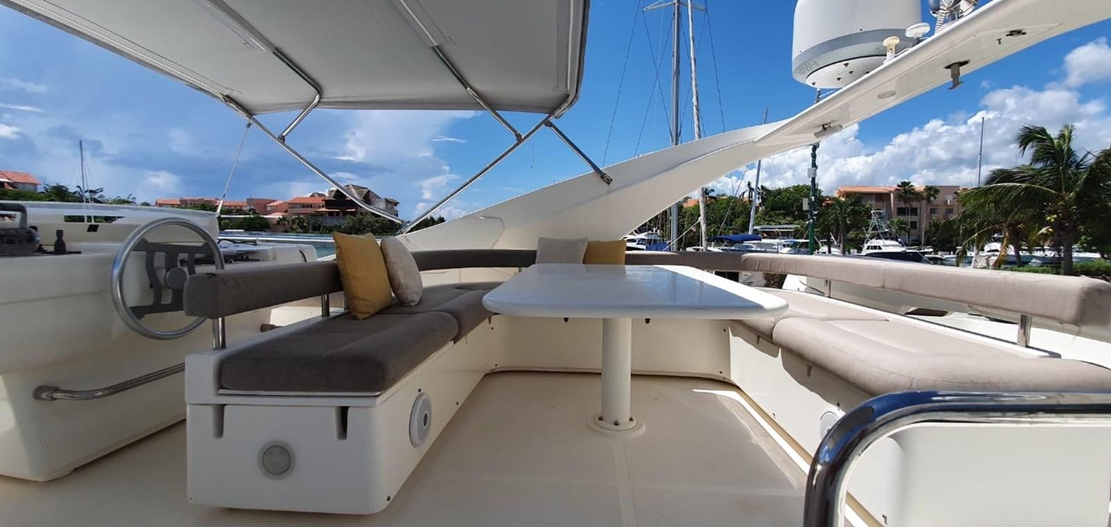 a boat on the water aboard SEDROP - 2006 FERRETTI 731 @ PTO. AVENTURAS Yacht for Sale