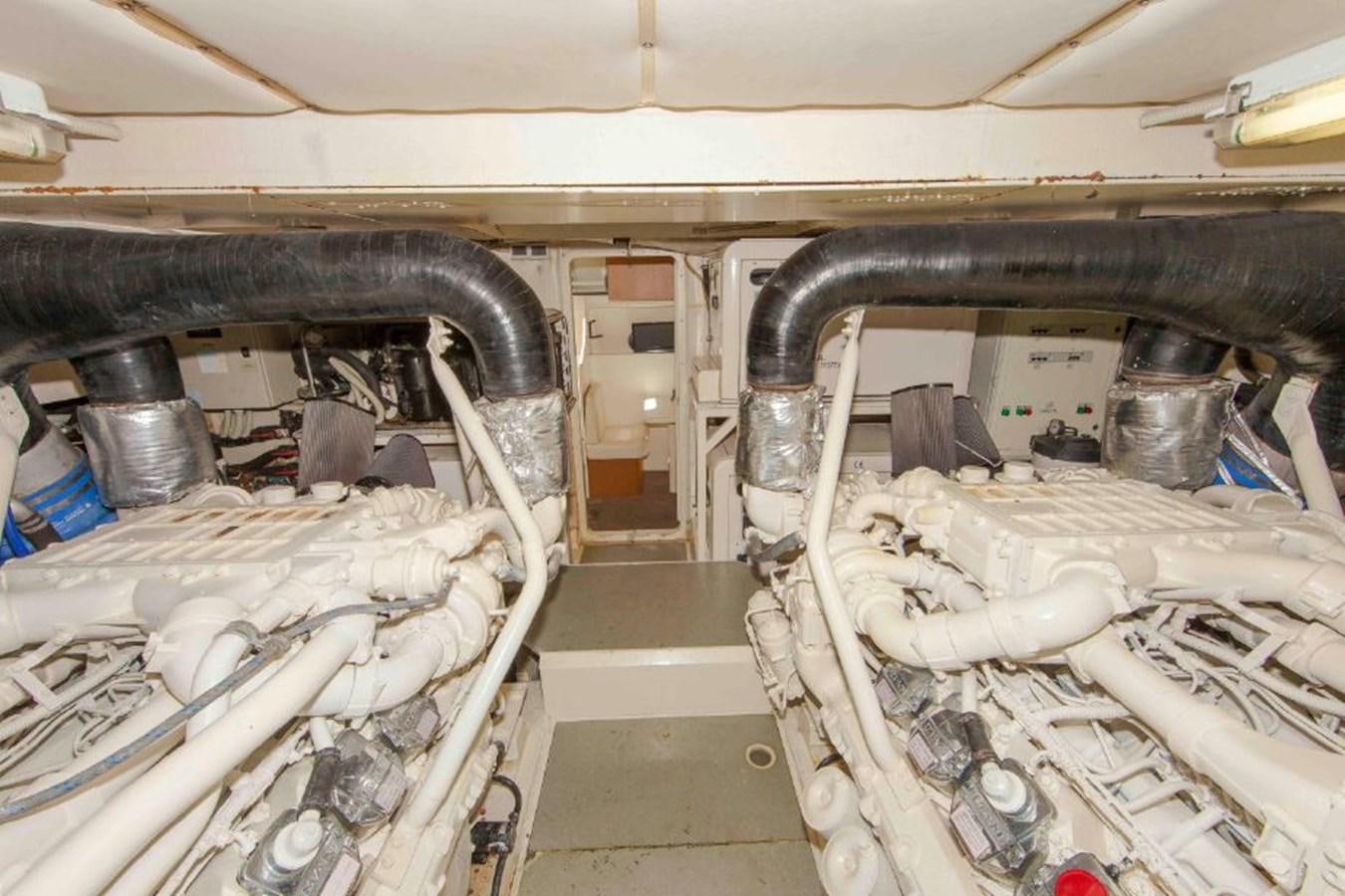 a large machine with a large metal pipe in it aboard SEDROP - 2006 FERRETTI 731 @ PTO. AVENTURAS Yacht for Sale