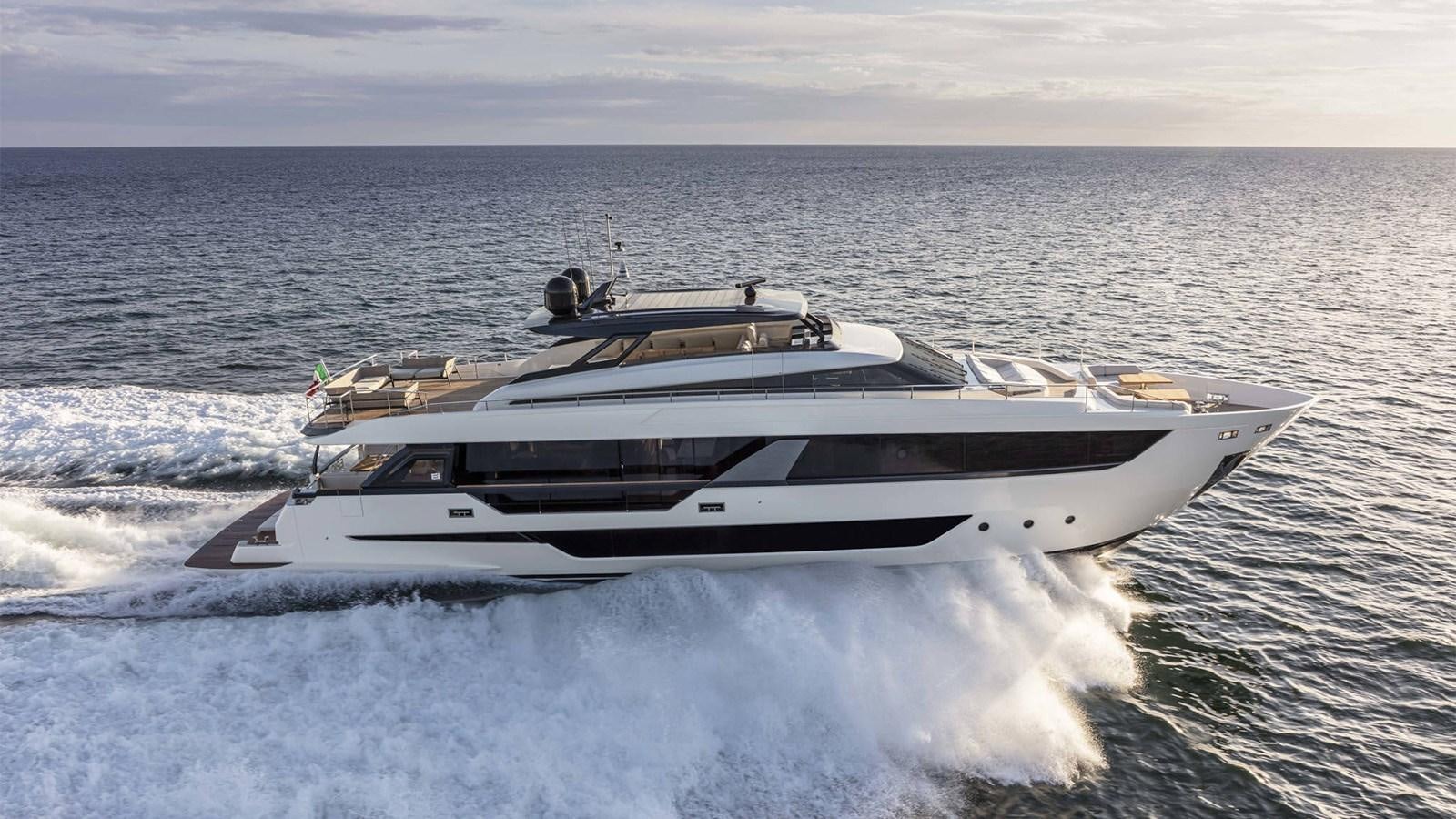 a boat on the water aboard FERRETTI 1000 Yacht for Sale