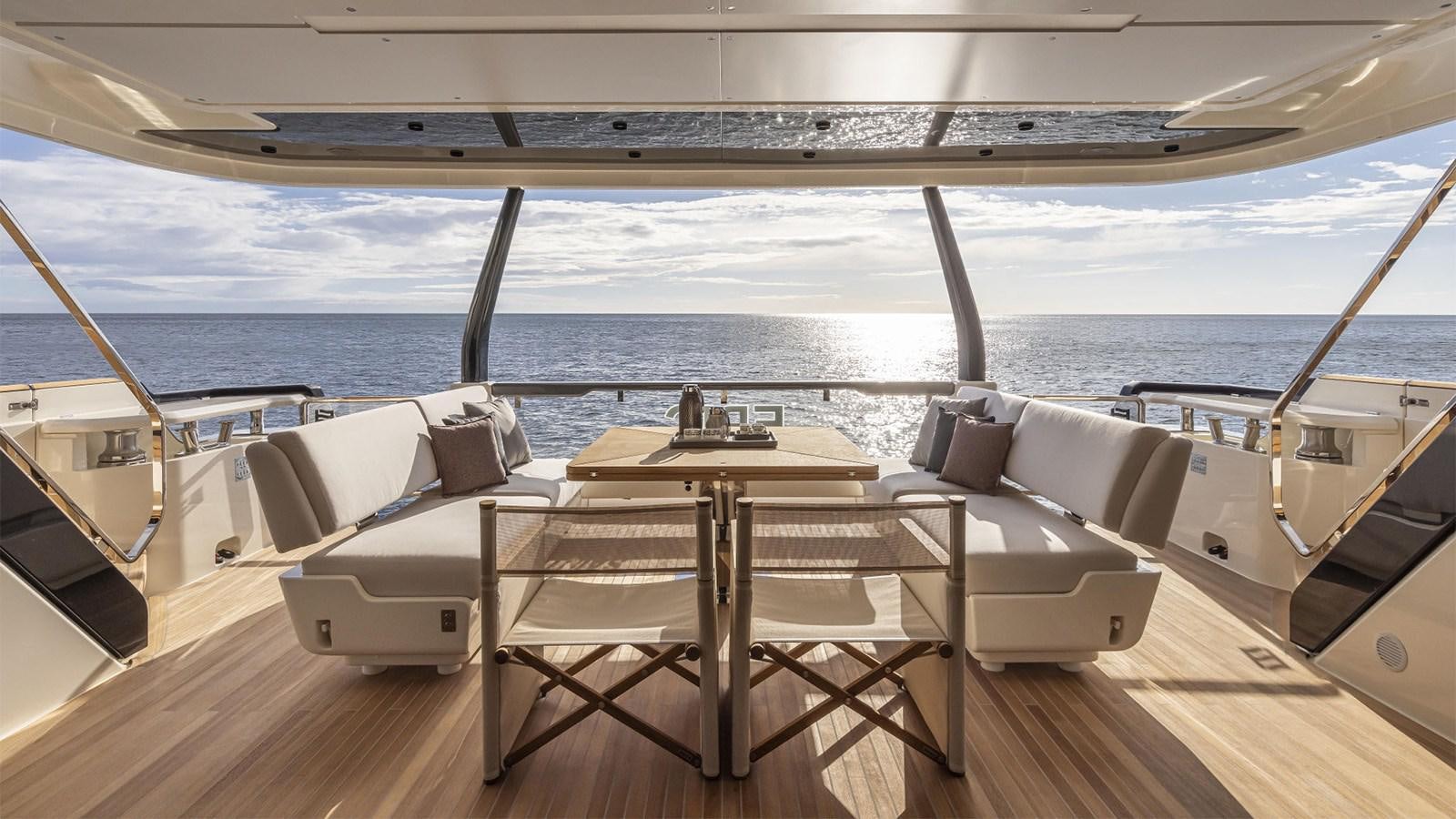 a boat on the water aboard FERRETTI 1000 Yacht for Sale