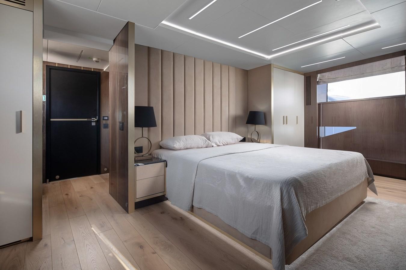 a room with two beds aboard EZGY Yacht for Sale