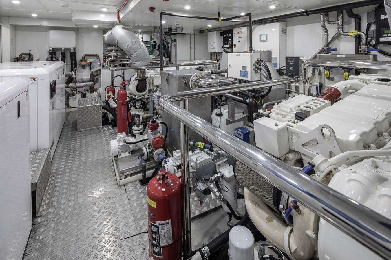 a room with machinery aboard EZGY Yacht for Sale