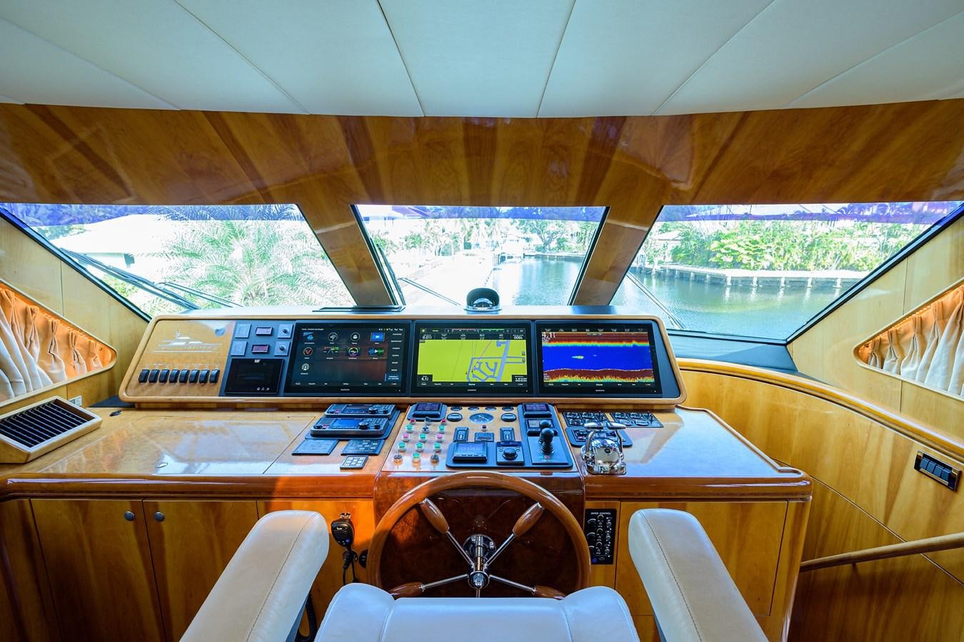inside of a vehicle with computers aboard 82 Yacht for Sale