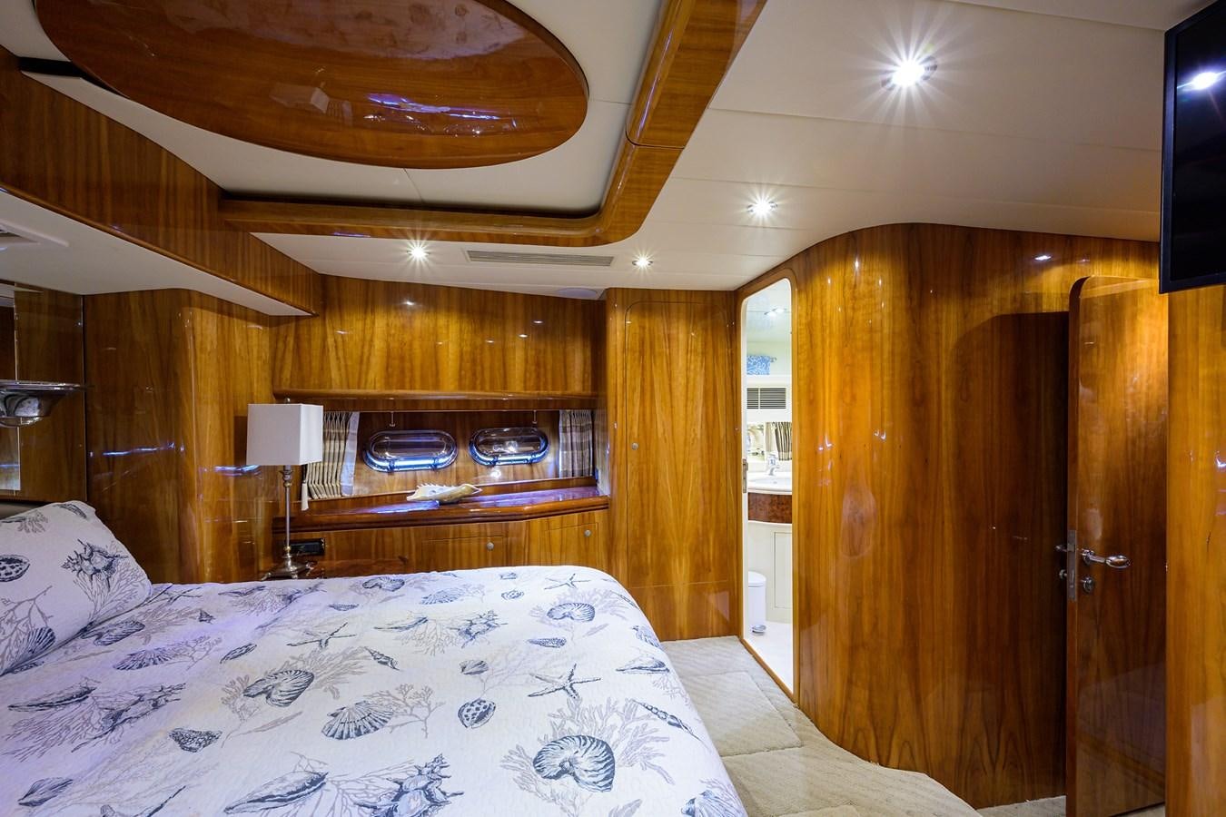 a bed in a room aboard 82 Yacht for Sale