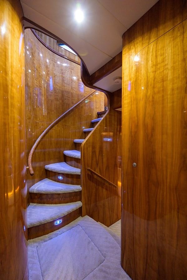 a staircase in a room aboard 82 Yacht for Sale