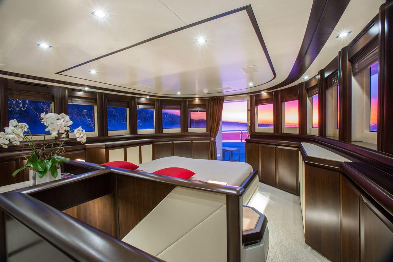 a room with a desk and a chair aboard GATSBY Yacht for Sale