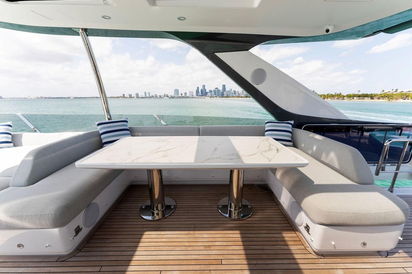 a pool table on a deck aboard NENA Yacht for Sale