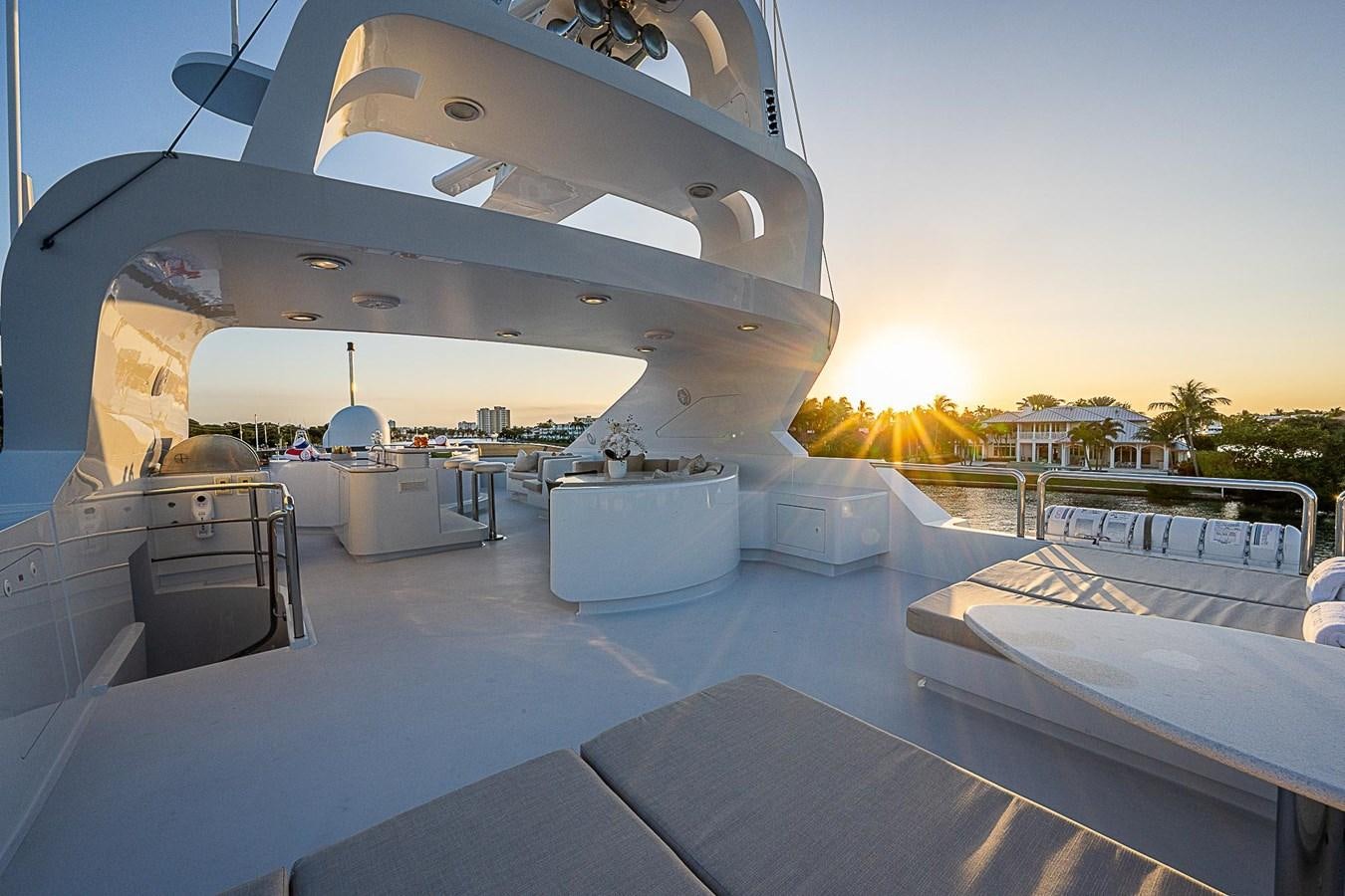 a large space ship on a deck aboard LAGNIAPPE Yacht for Sale