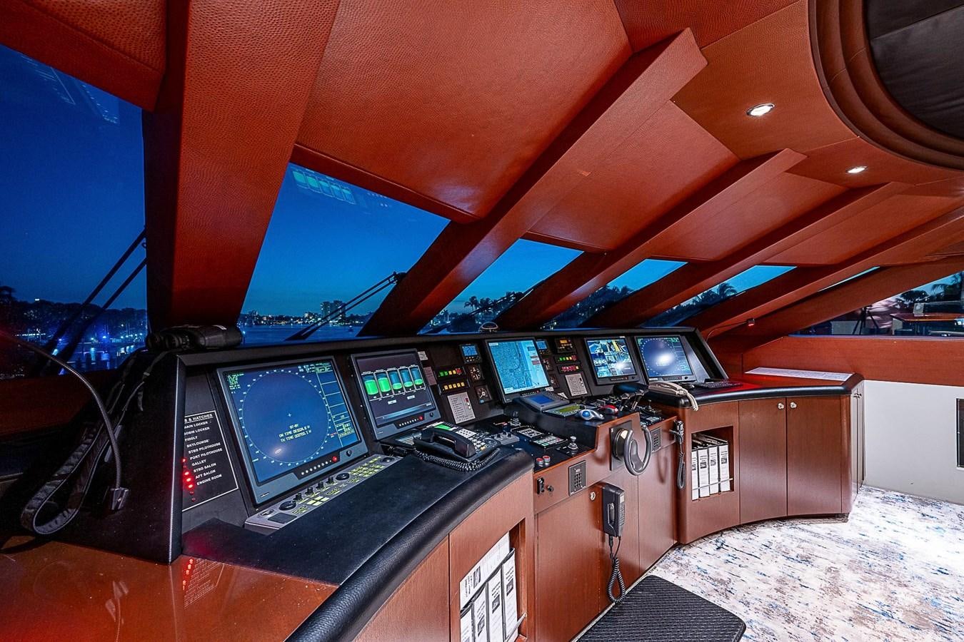 a group of computers on a table aboard LAGNIAPPE Yacht for Sale