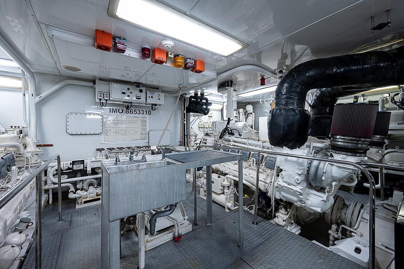 a room with machinery aboard LAGNIAPPE Yacht for Sale