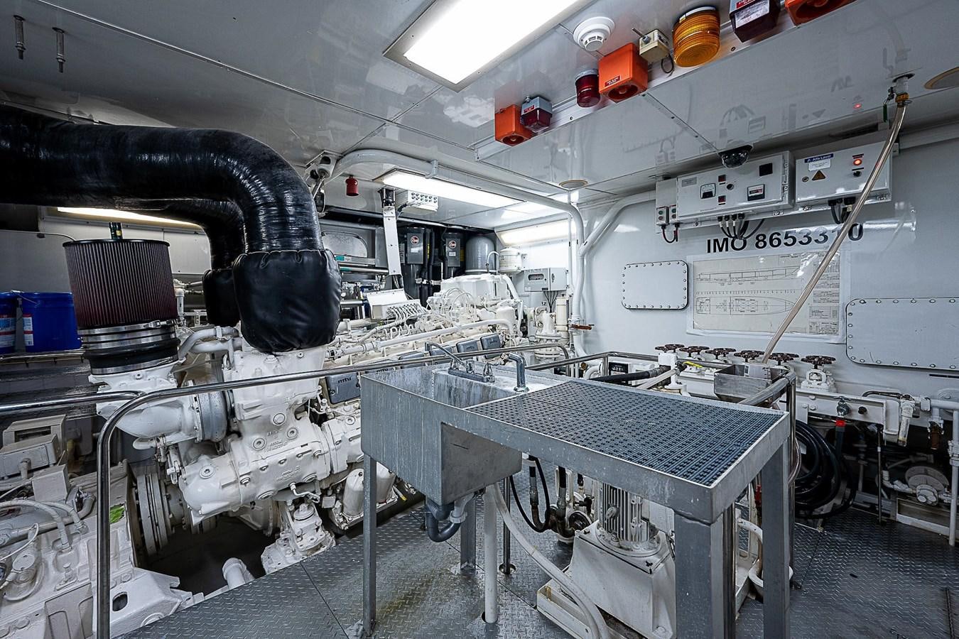 a room with machinery aboard LAGNIAPPE Yacht for Sale