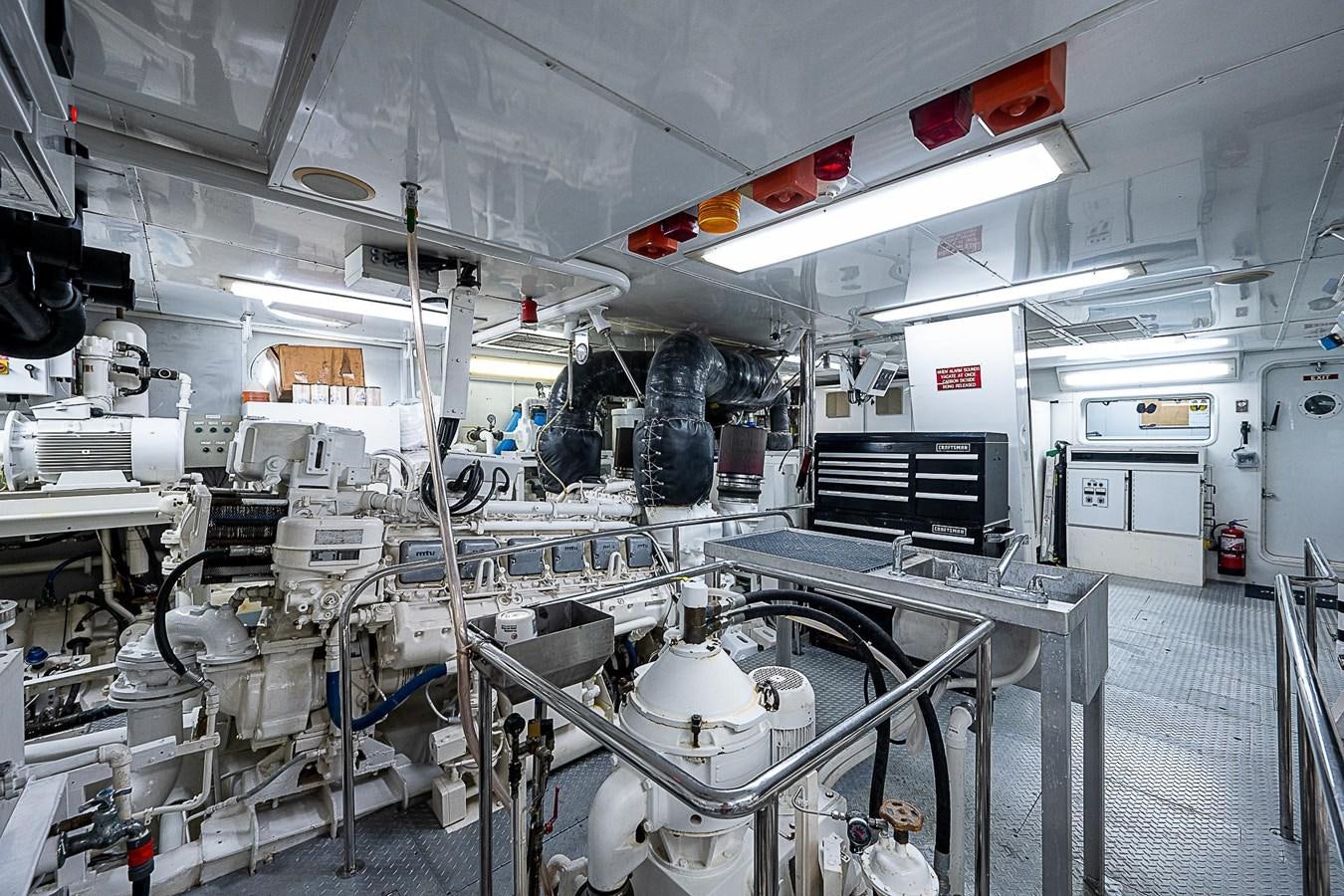 a room with machinery aboard LAGNIAPPE Yacht for Sale