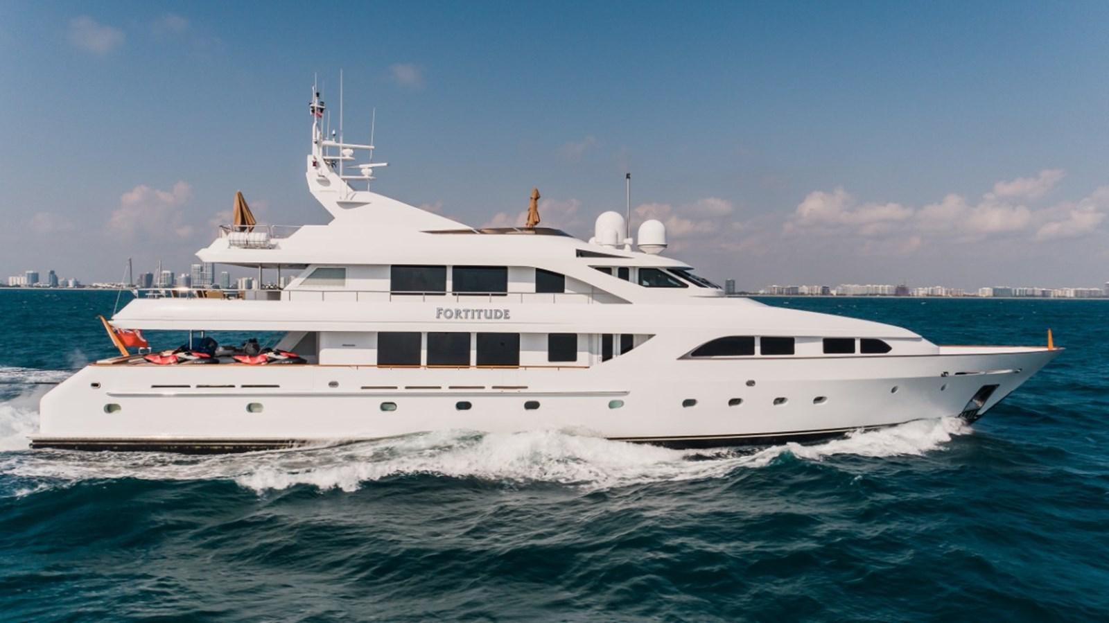 a white yacht in the water aboard LAGNIAPPE Yacht for Sale