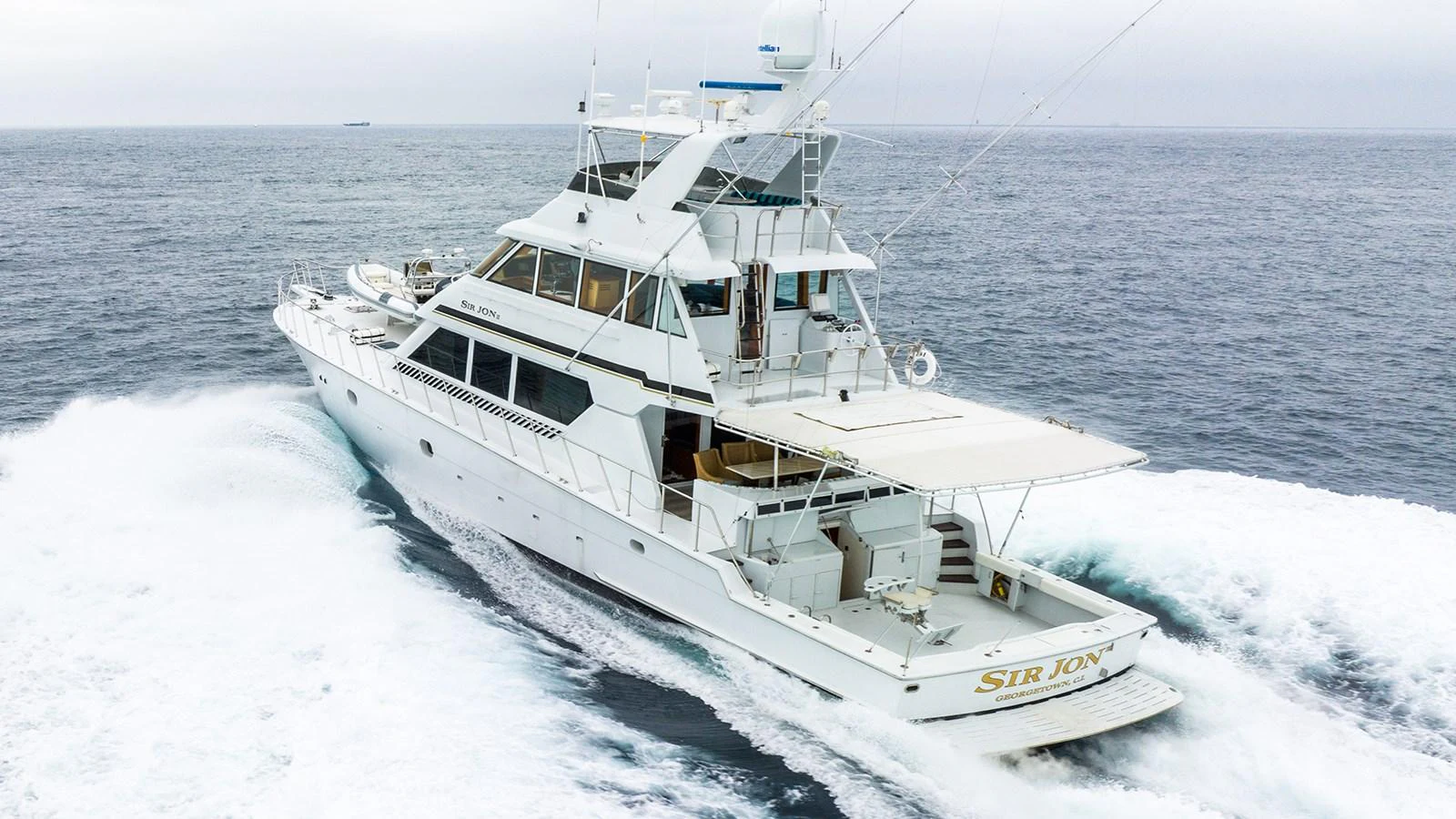 a boat on the water aboard SIR JON II Yacht for Sale
