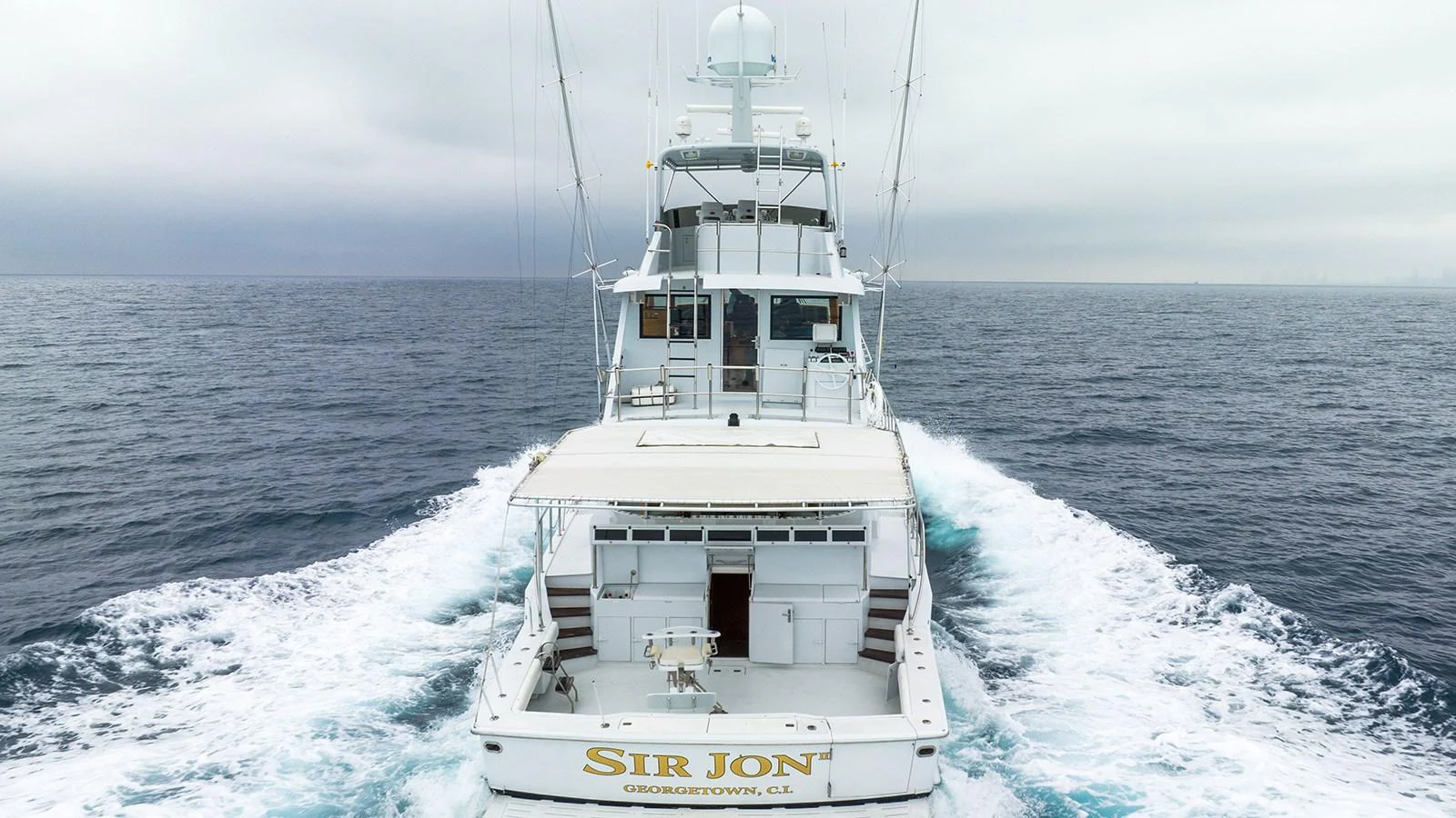 a boat on the water aboard SIR JON II Yacht for Sale
