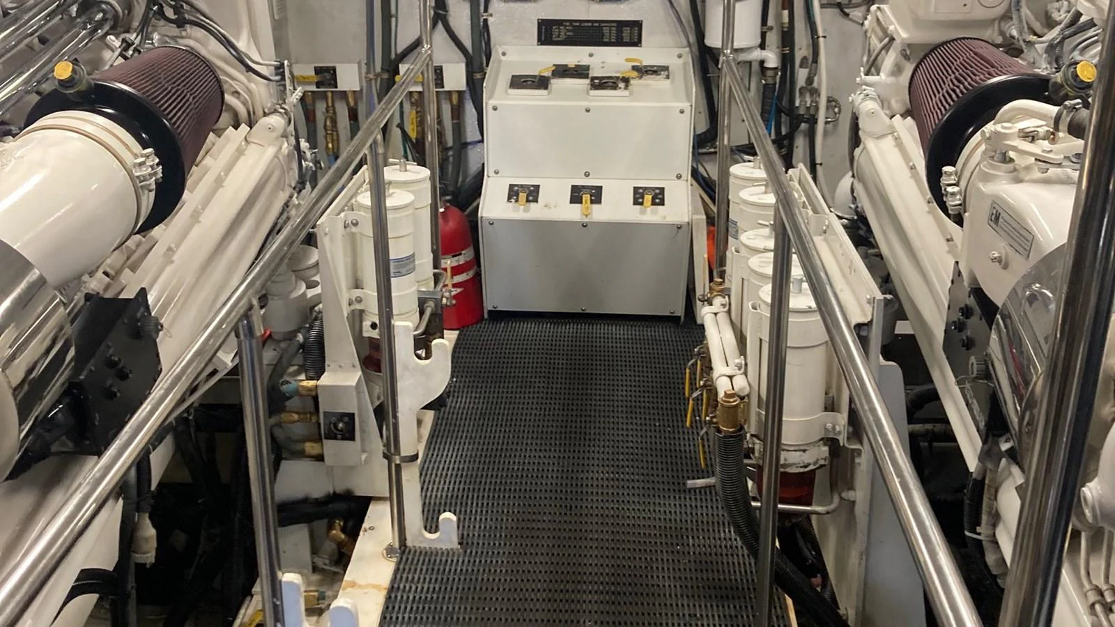 a machine with many wires aboard SIR JON II Yacht for Sale
