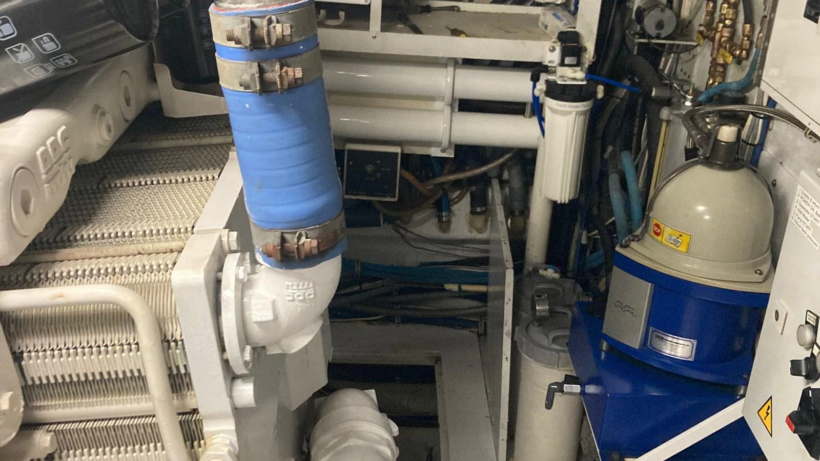 a close-up of a machine aboard SIR JON II Yacht for Sale