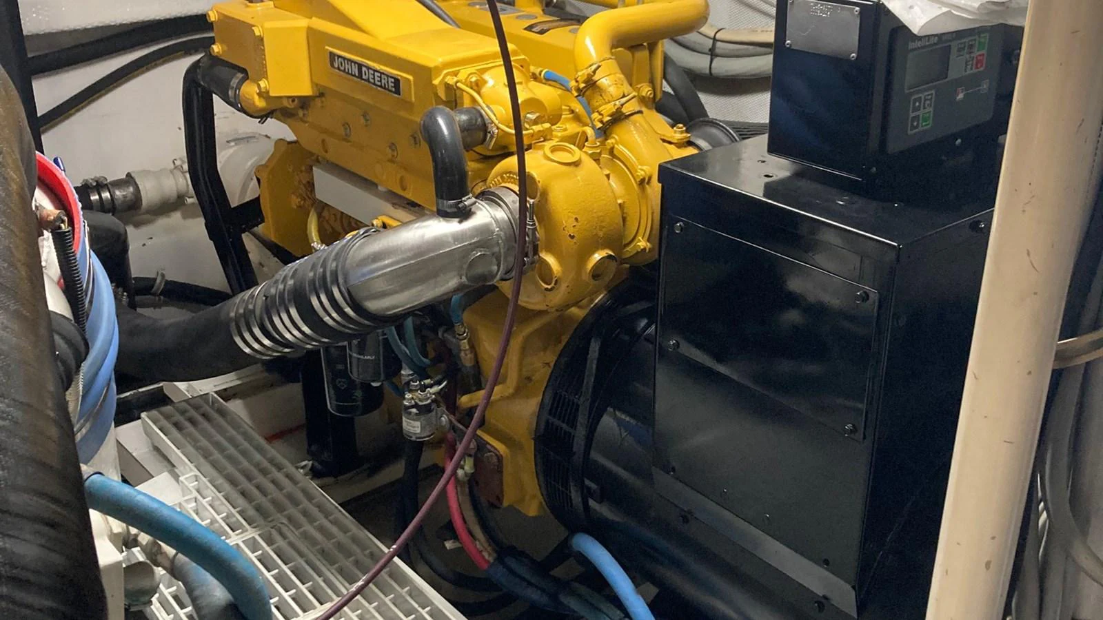 a yellow machine with wires aboard SIR JON II Yacht for Sale