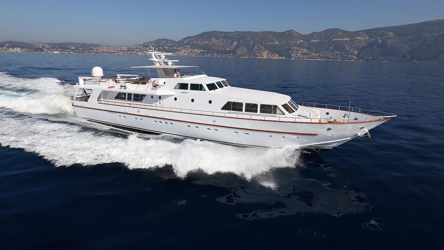 a boat on the water aboard NAUTA Yacht for Sale