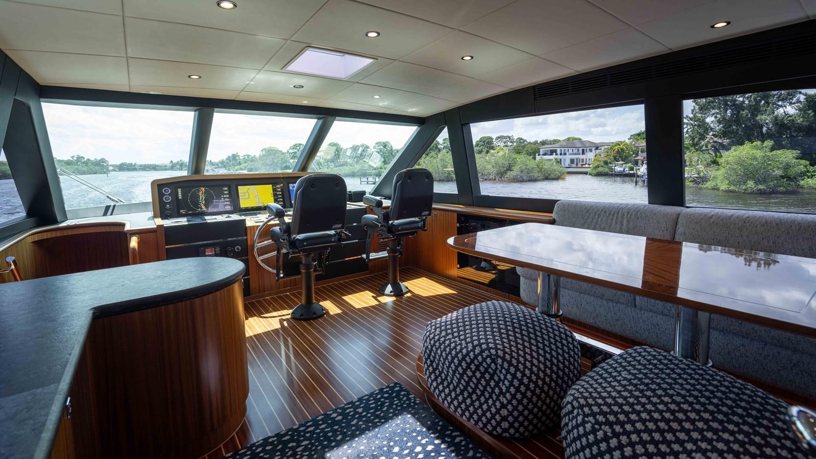 inside of a bus aboard E84 Yacht for Sale