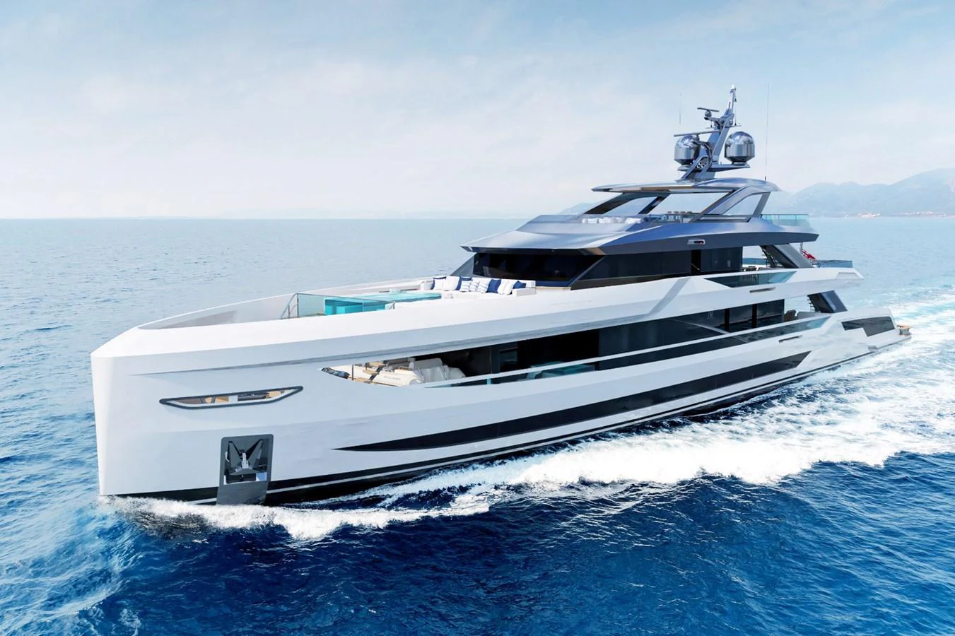 a yacht on the water aboard LEGASEA Yacht for Sale