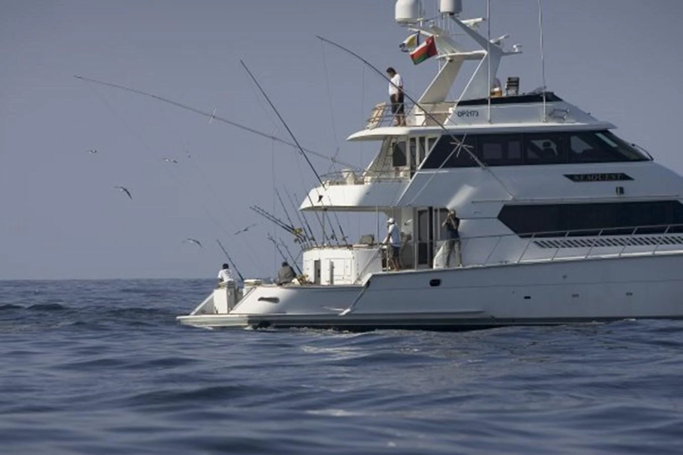 a boat in the water aboard SEAQUEST Yacht for Sale