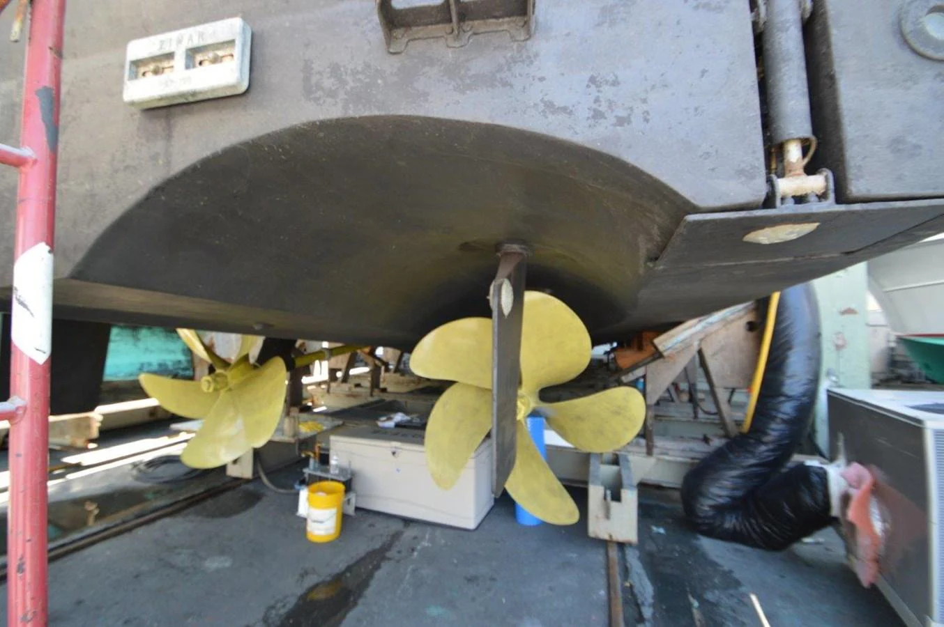 a large machine with a large piece of equipment on it aboard SEAQUEST Yacht for Sale