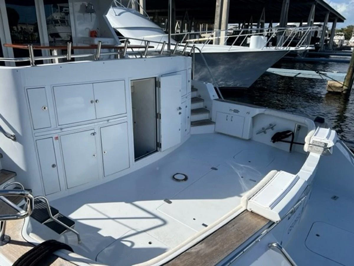 a boat with a large window aboard SEAQUEST Yacht for Sale