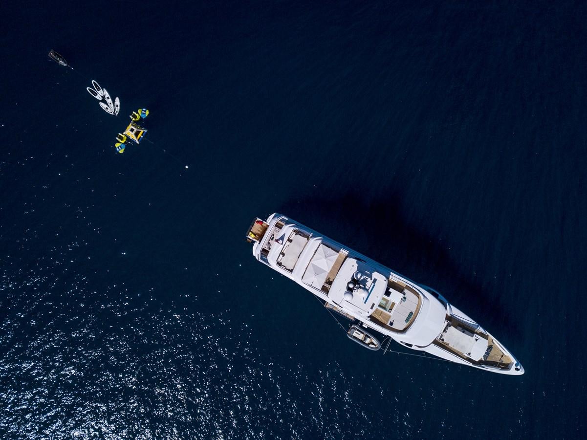 a space ship in the water aboard AXIOS Yacht for Sale