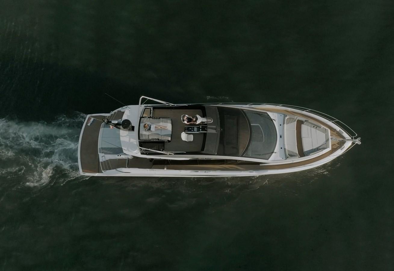 a high angle view of a boat aboard FIVE II Yacht for Sale