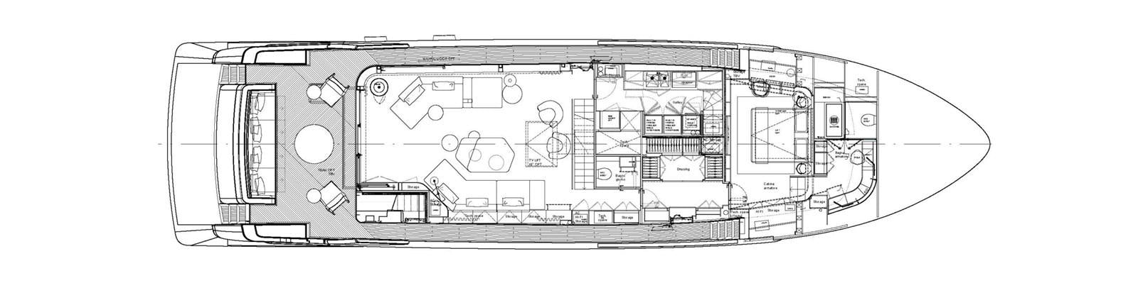 diagram, engineering drawing aboard LA BREZZA Yacht for Sale