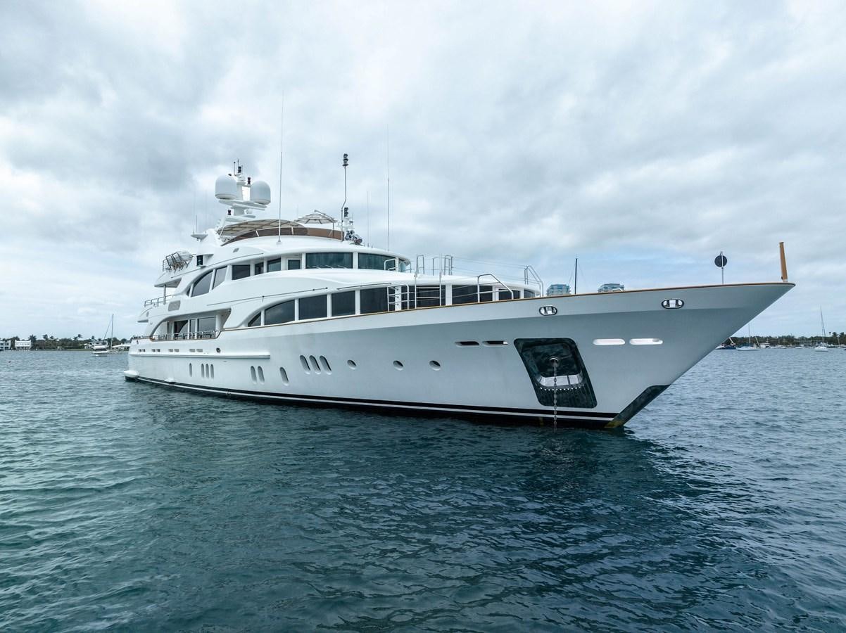 a white yacht in the water aboard ALEGRIA Yacht for Sale