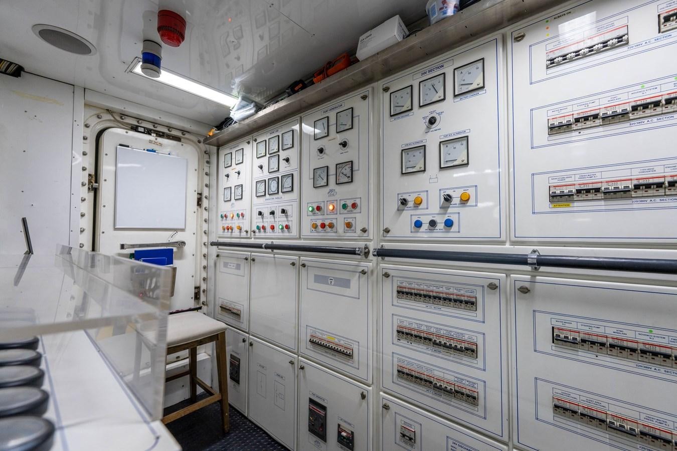 a room with white cabinets aboard ALEGRIA Yacht for Sale