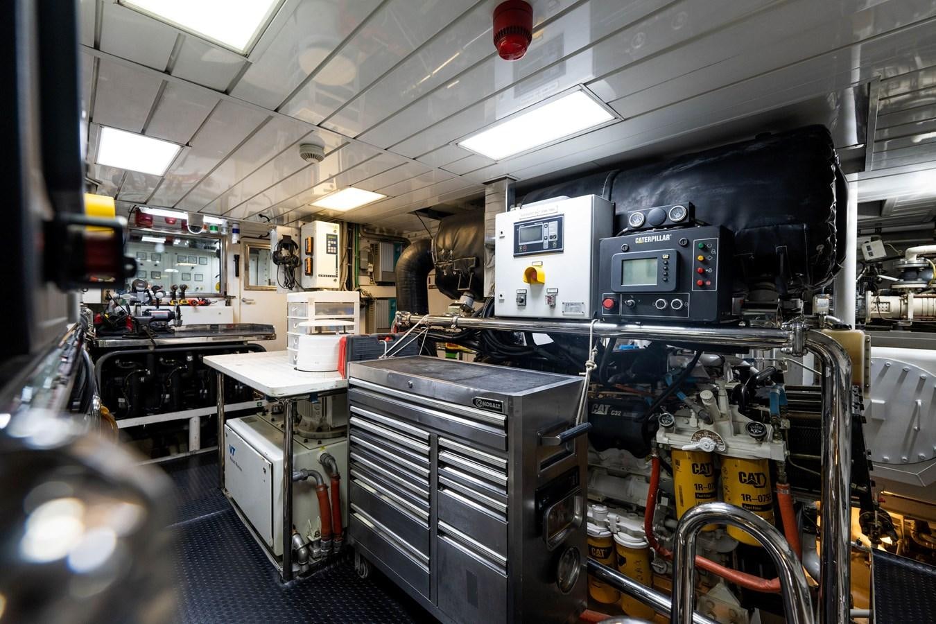 a room with machinery and equipment aboard ALEGRIA Yacht for Sale