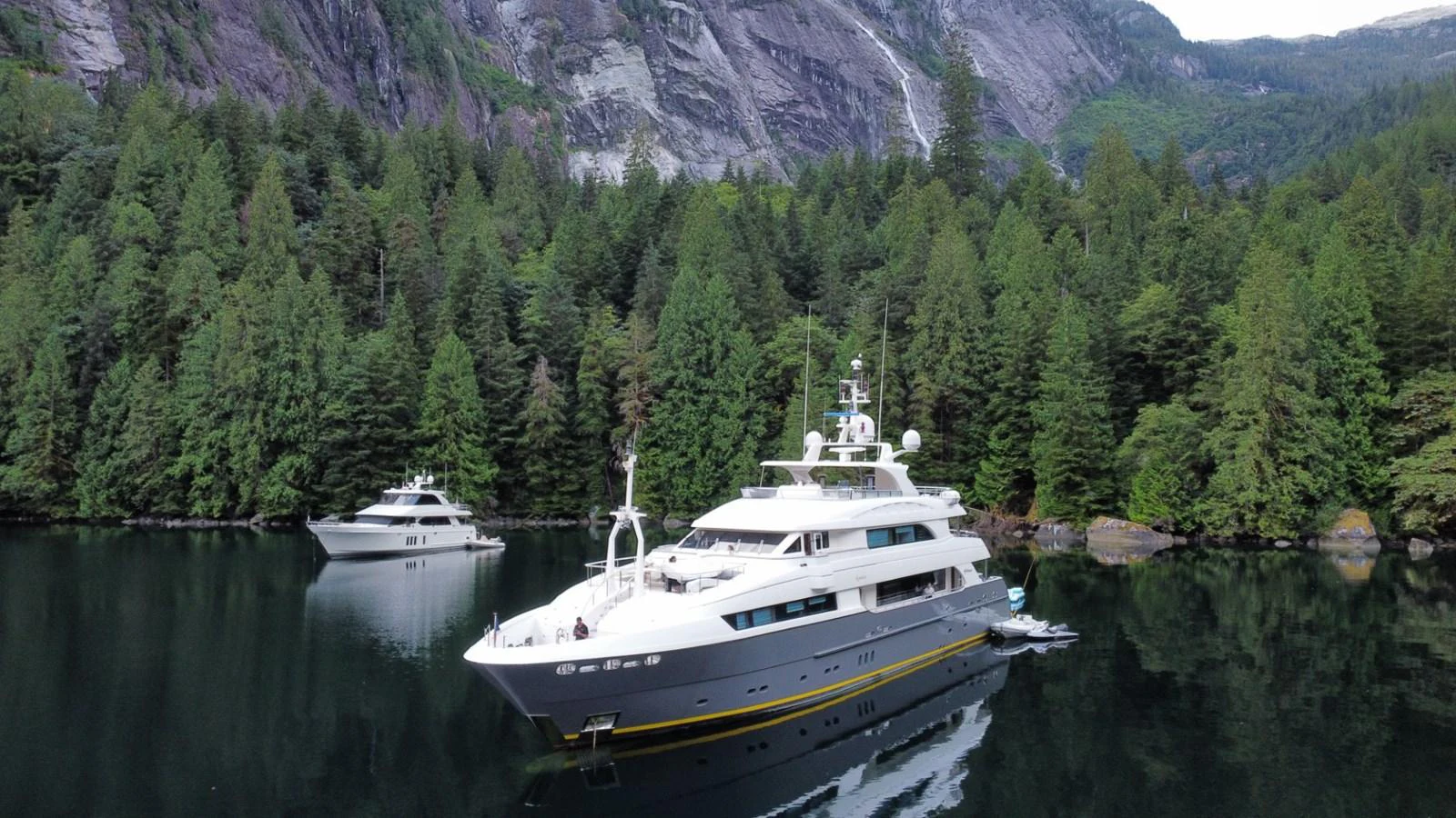 a boat on the water aboard KOMOKWA Yacht for Charter