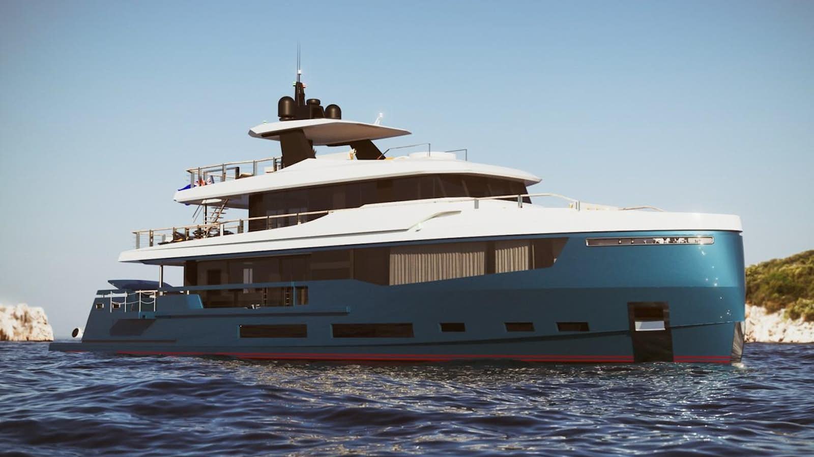 a large boat on the water aboard AES 35M PROJECT NB066 Yacht for Sale