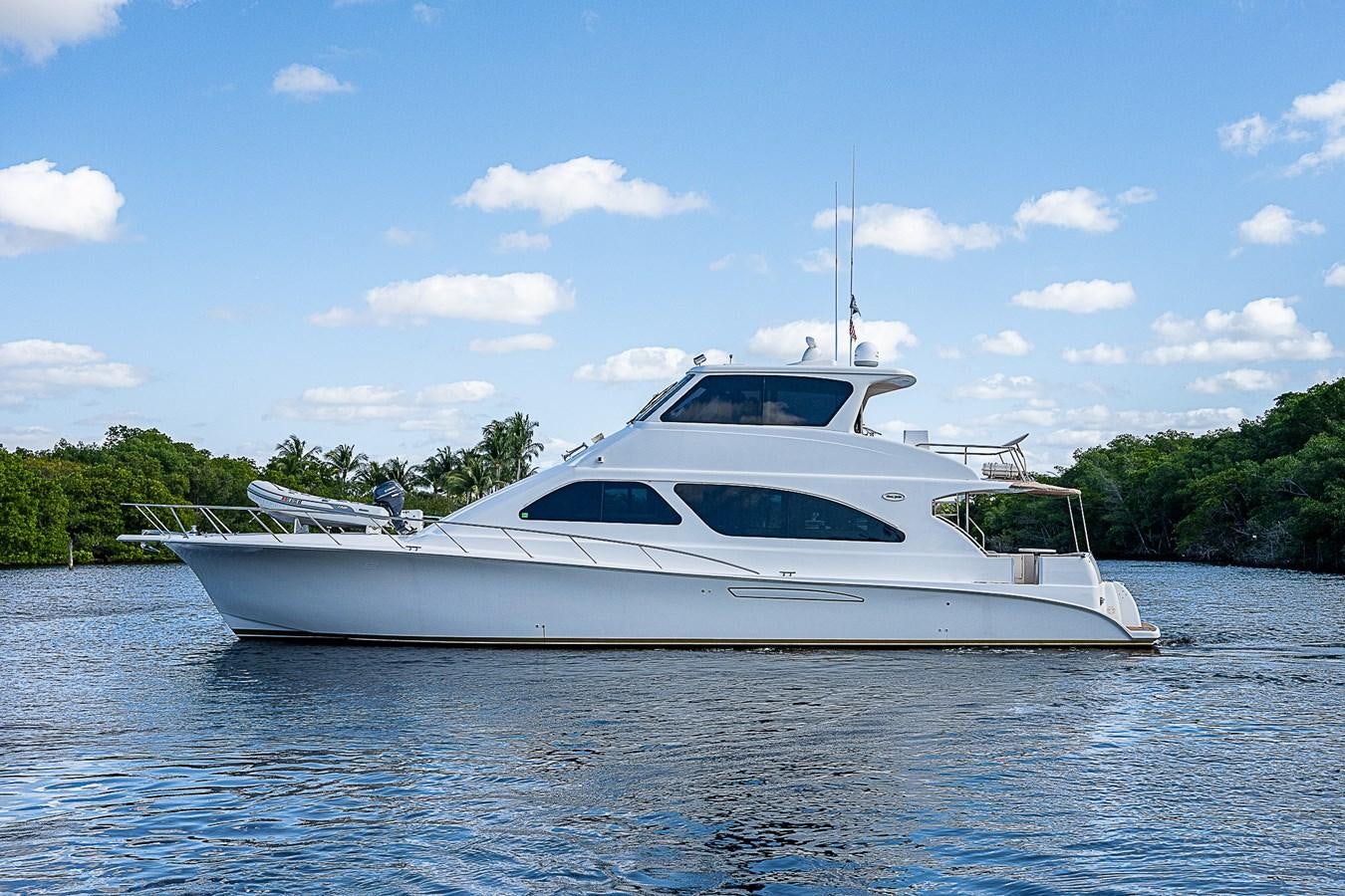a white yacht on the water aboard THIS LITTLE PIGGY Yacht for Sale